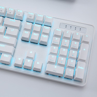 达尔优（dareu）EK810 白色茶轴 104键 有线无线2.4G双模 游戏机械键盘 冰蓝光
