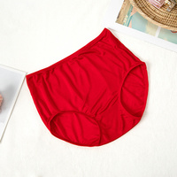 丝界 新款简单透气舒适女士桑蚕丝内裤 WPY2120129404 XL 红色