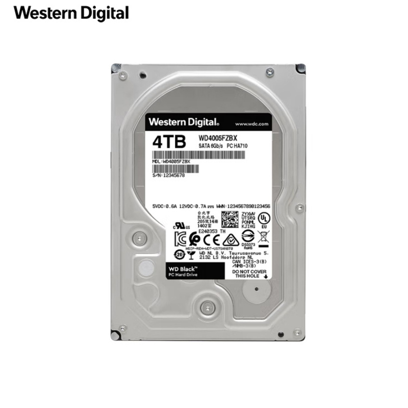 (Western Digital)  4TB SATA6Gb/s 7200ת256M ̨ʽϷӲ (WD4005FZBX)