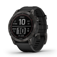 佳明（GARMIN）fenix7户外运动户外运动检测心率跑步越野GPS导航音乐健身腕表太阳能 Fenix7 DLC碳黑旗舰版
