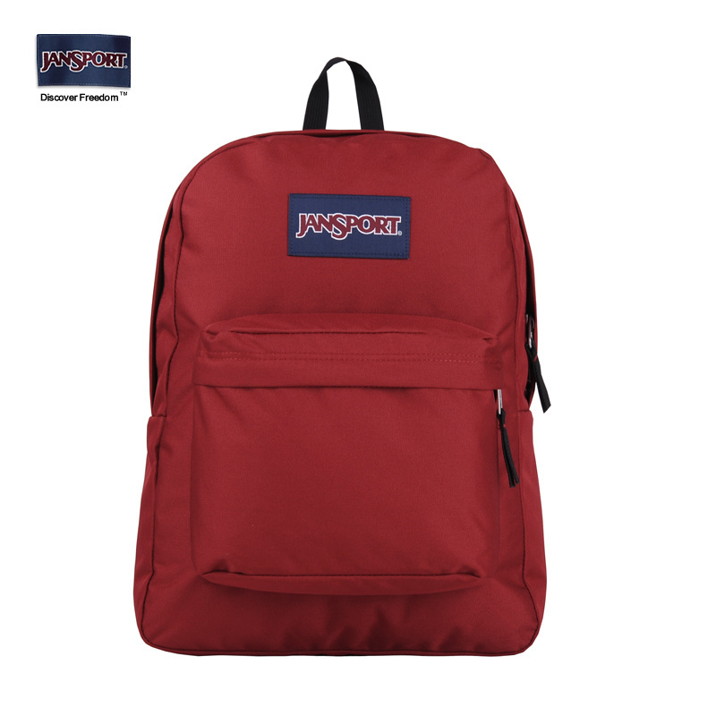 jansport 经典校园学院风双肩背包 t5019fl 酒红色 33*42*21cm