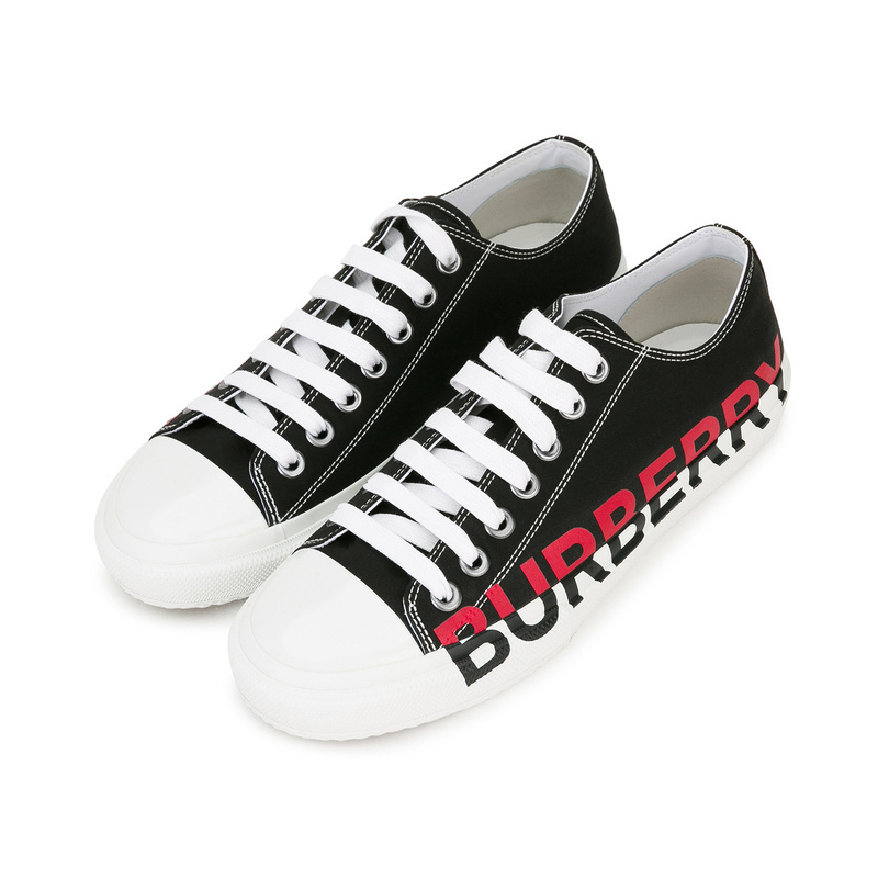 burberry 巴宝莉 男鞋logo徽标印花男士休闲鞋板鞋8031401黑色40